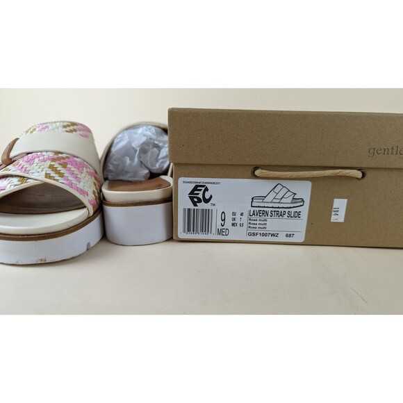 Gentle Souls Lavern Strap Slides Platform Sandals Womens 9 M Pink Shoes $189 NWB - Picture 9 of 10